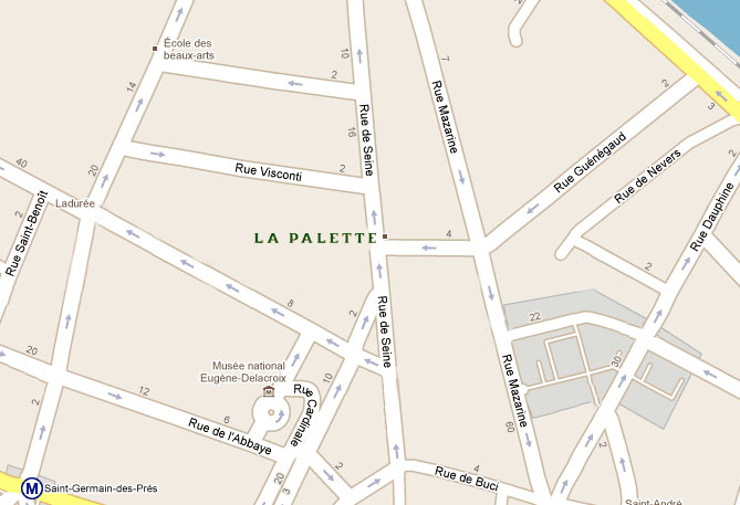 Map de Café La Palette